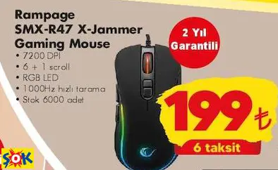 RAMPAGE SMX-R47 X-JAMMER GAMİNG MOUSE
